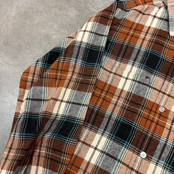 Vintage 50's Penney's Towncraft Loop Collar Flannel Medium - Picture 4 of 8